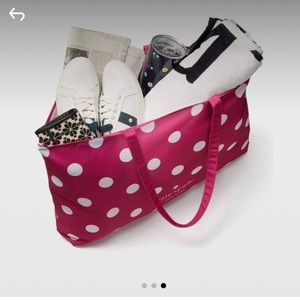 Auth Kate Spade Tote (pink tote w/ white dots. Brand New!